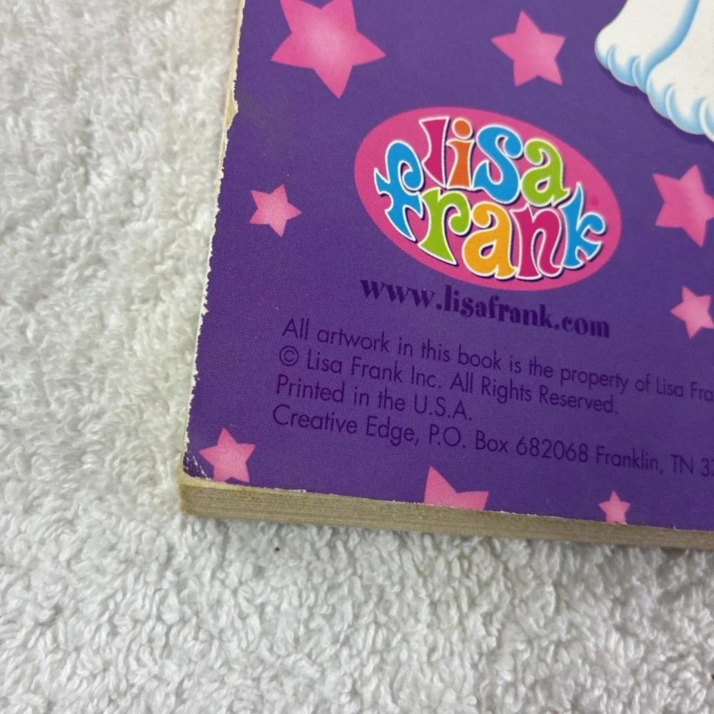 Vintage Lisa Frank Chrissy the Angel Kitty Coloring Book Bright Colorful